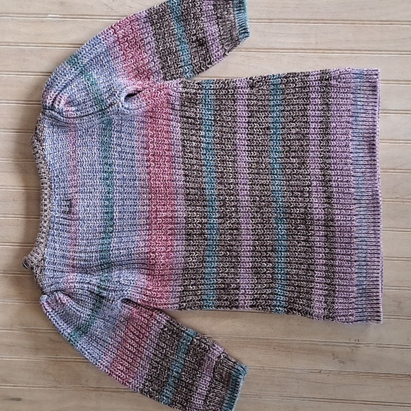 Baby GAP Multicolor Chunky Knit 100% Cotton Tweed Colorful Comfy Long Dress - Picture 9 of 9